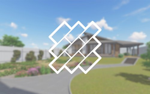 Плиточное покрытие с хозпостройкой