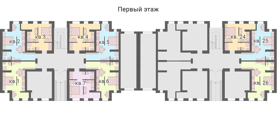 Дом 1 подъезд 1 этаж 1 (Валуйки). Изображение: 1 этаж.jpg
