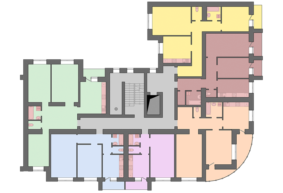Дом 1 подъезд 1 этаж 7 (Старый Оскол). Изображение: секция 10, 6-9 этаж.png