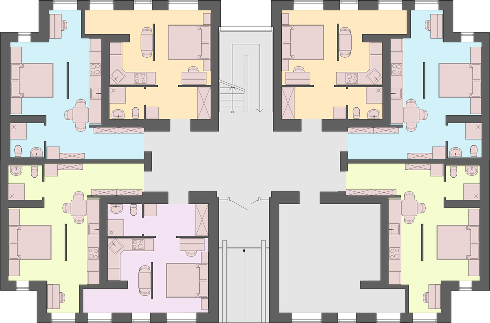 Дом 1 подъезд 2 этаж 1 (Шебекино). Изображение: plan_1_floor новый.png