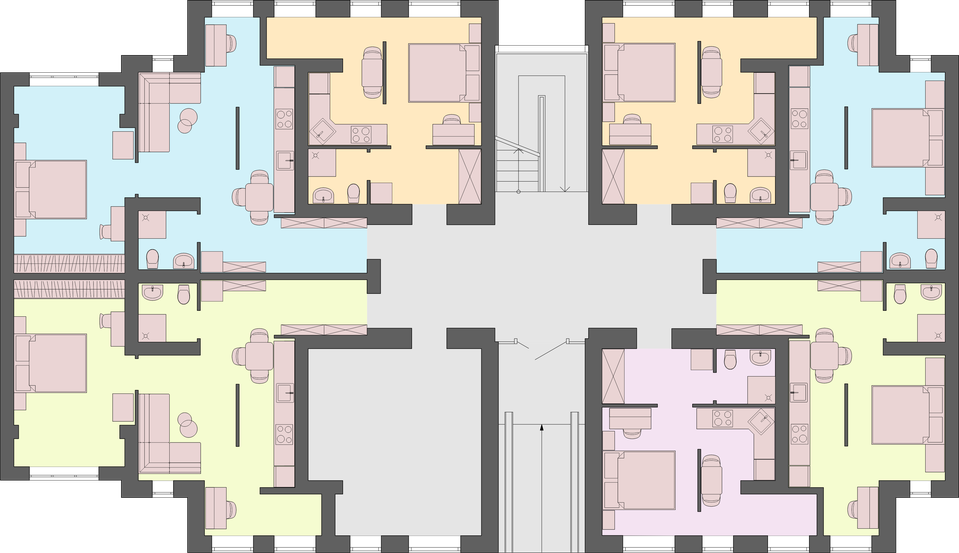 Дом 1 подъезд 2 этаж 1 (Новый Оскол). Изображение: plan_2п_1 этаж.png