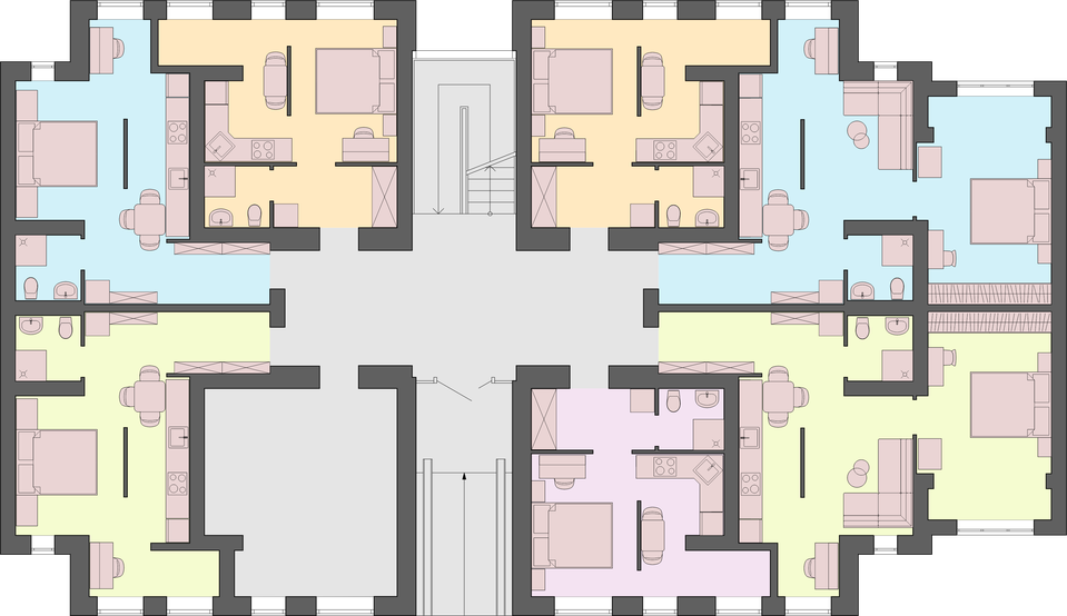 Дом 1 подъезд 1 этаж 1 (Новый Оскол). Изображение: plan_1п_1этаж.png